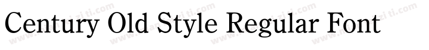 Century Old Style Regular Font字体转换